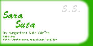 sara suta business card